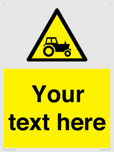 Custom warning farm machinery